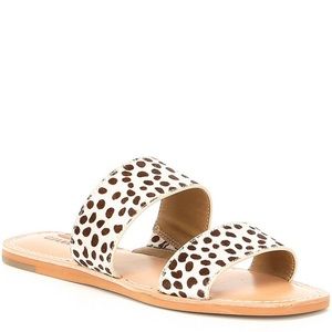 Gianni Bini Leopard Haircalf Slides